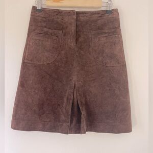 Lilly Pulitzer Brown Suede Skirt size 2